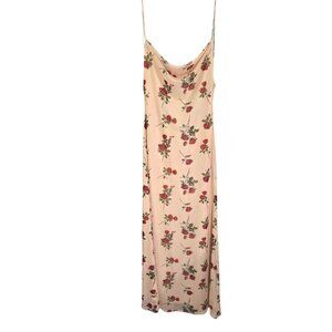 Stitch + Feather Floral Print Slip Dress With‎ Adjustable Spaghetti Straps  Drop